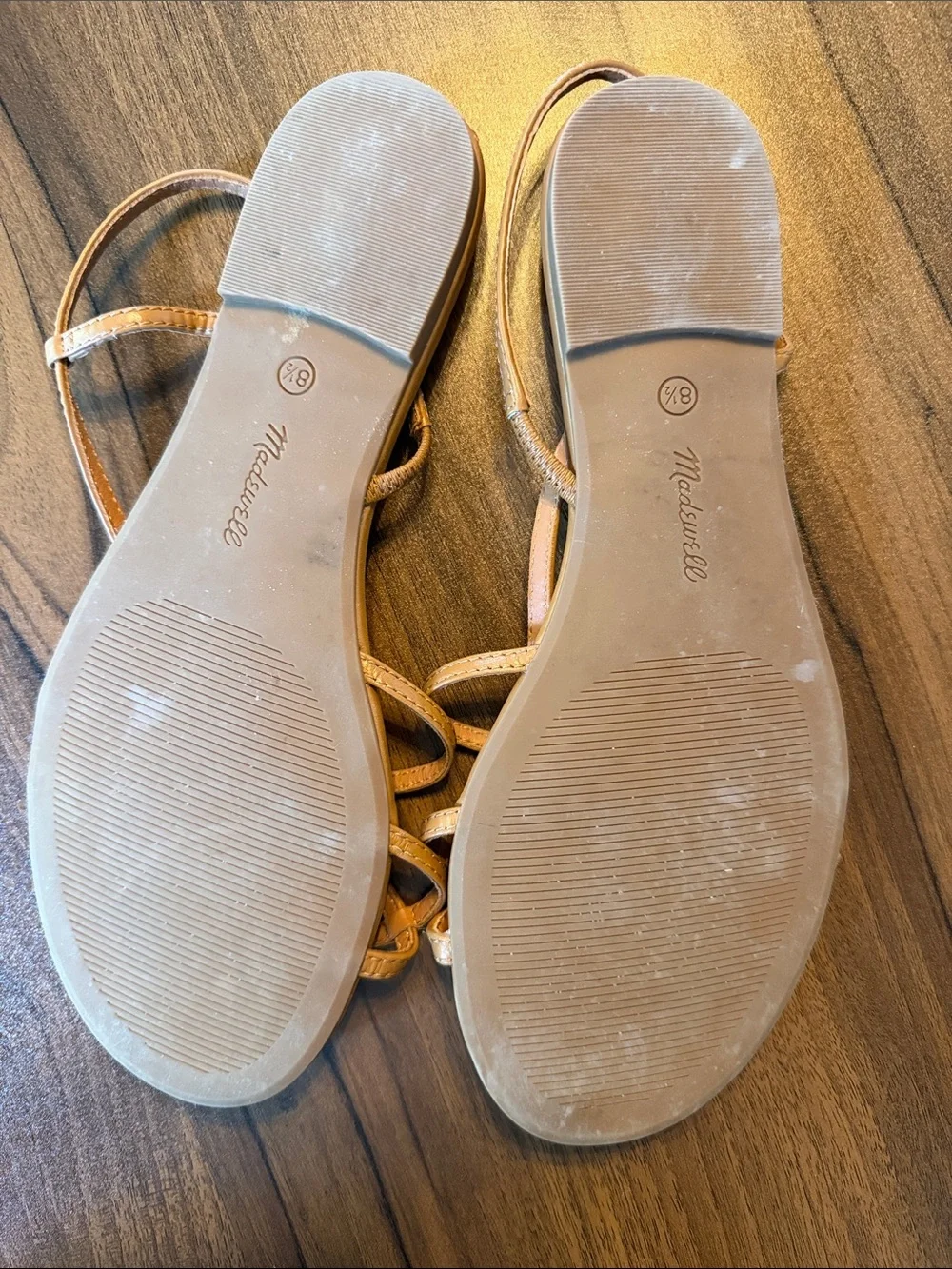Madewell Iggy Strappy Sandal in Toasted Coconut 8.5 size